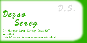 dezso sereg business card